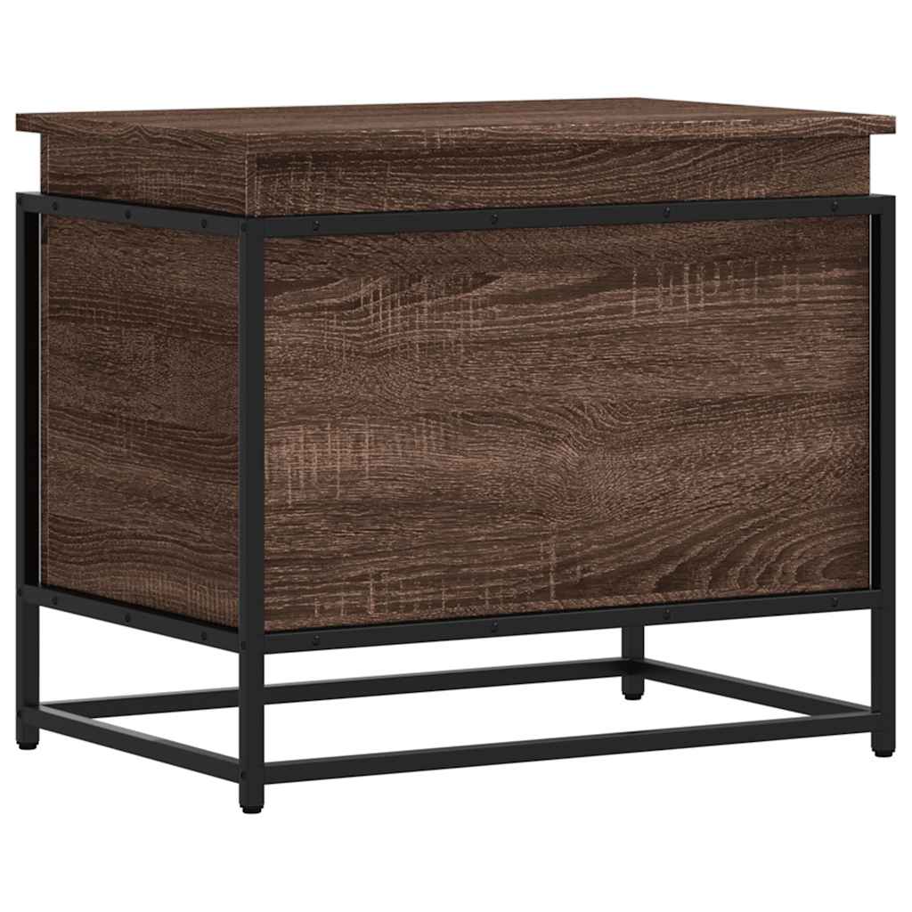 vidaXL Κουτί Αποθήκευσης με Καφέ Δρυς 60x40x51,5 εκ. Επεξ. Ξύλο