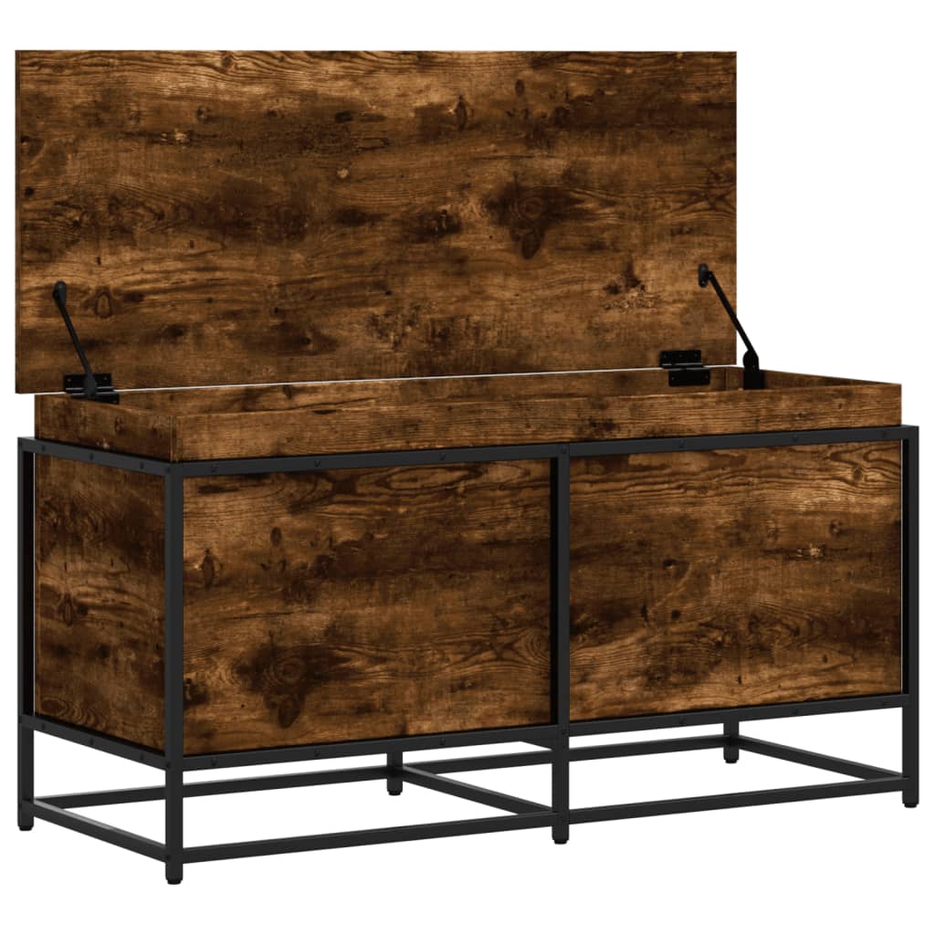 vidaXL Κουτί Αποθήκευσης με Καπάκι Δρυς 100x40x51,5 εκ. Επεξ. Ξύλο