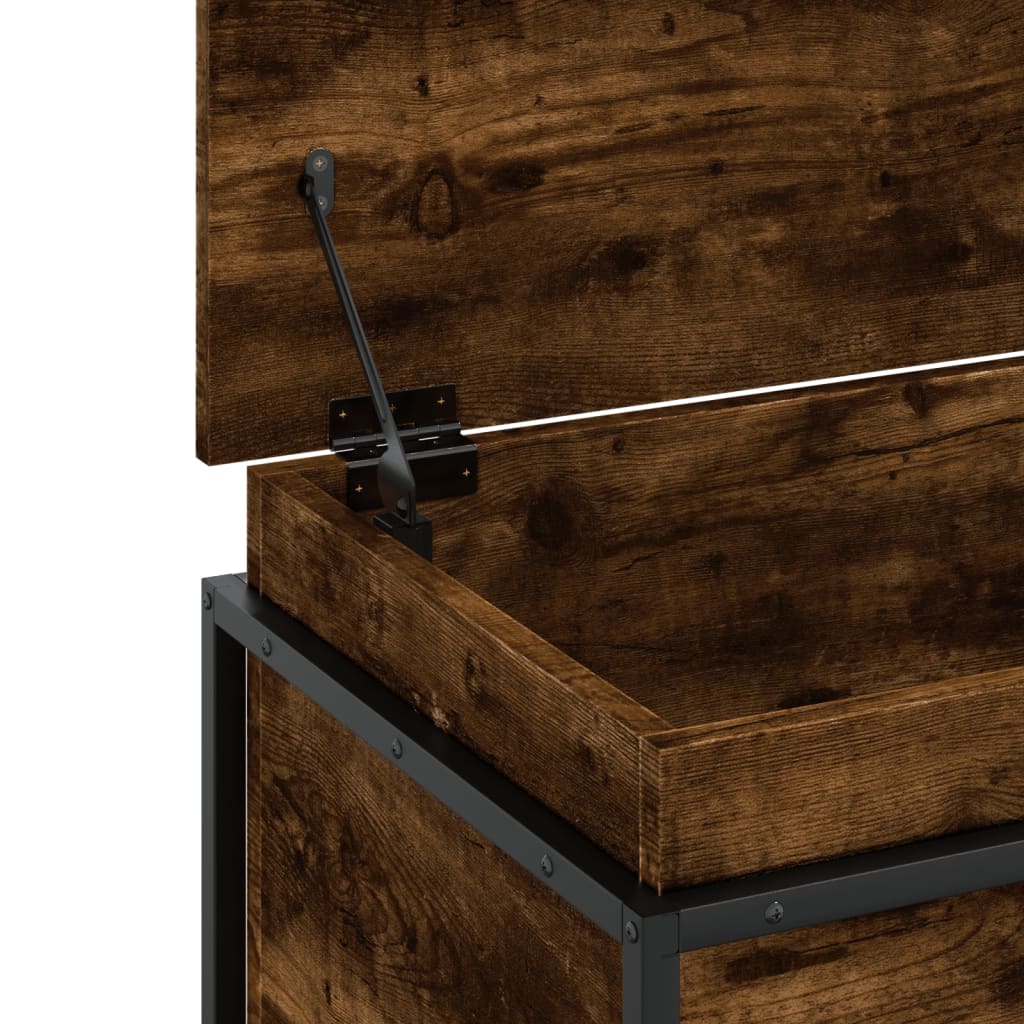 vidaXL Κουτί Αποθήκευσης με Καπάκι Δρυς 100x40x51,5 εκ. Επεξ. Ξύλο