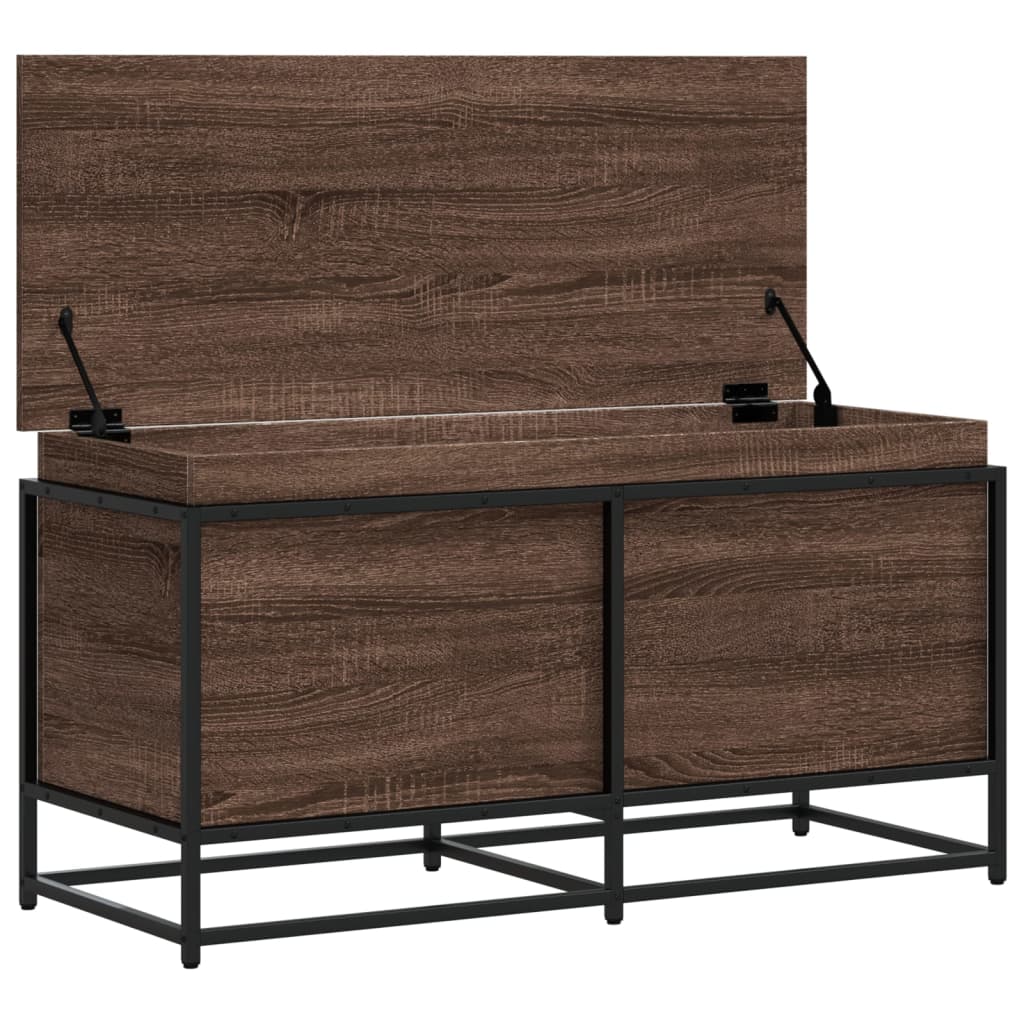 vidaXL Κουτί Αποθήκευσης με Καφέ Δρυς 100x40x51,5 εκ. Επεξ. Ξύλο