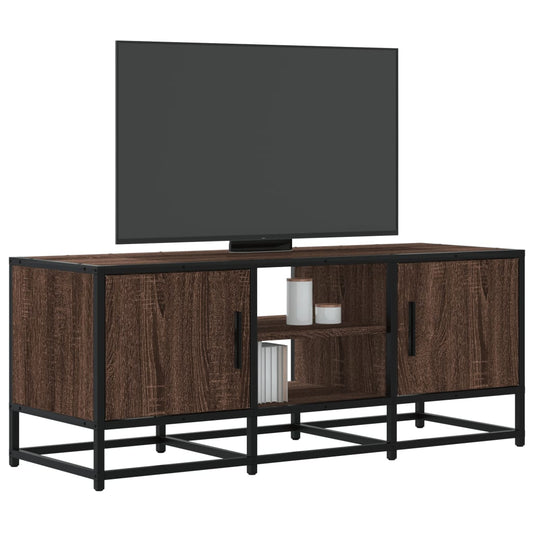 vidaXL Έπιπλο Τηλεόρασης Καφέ Δρυς 100x35x41 εκ Επεξ. Ξύλο/Μέταλλο
