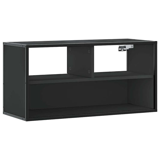 vidaXL Έπιπλο Τηλεόρασης Μαύρο 80x31x39,5 εκ. Επεξεργ. Ξύλο / Μέταλλο