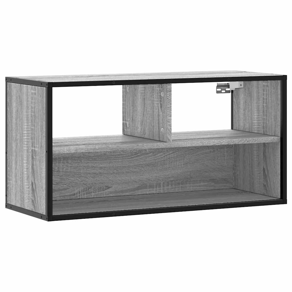 vidaXL Έπιπλο Τηλεόρασης Γκρι Sonoma 80x31x39,5 εκ. Επεξ.Ξύλο/Μέταλλο