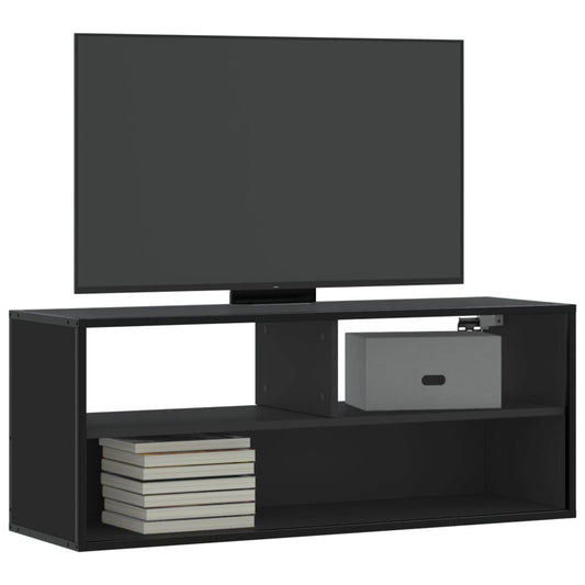 vidaXL Έπιπλο Τηλεόρασης Μαύρο 100x31x39,5 εκ. Επεξεργ. Ξύλο / Μέταλλο