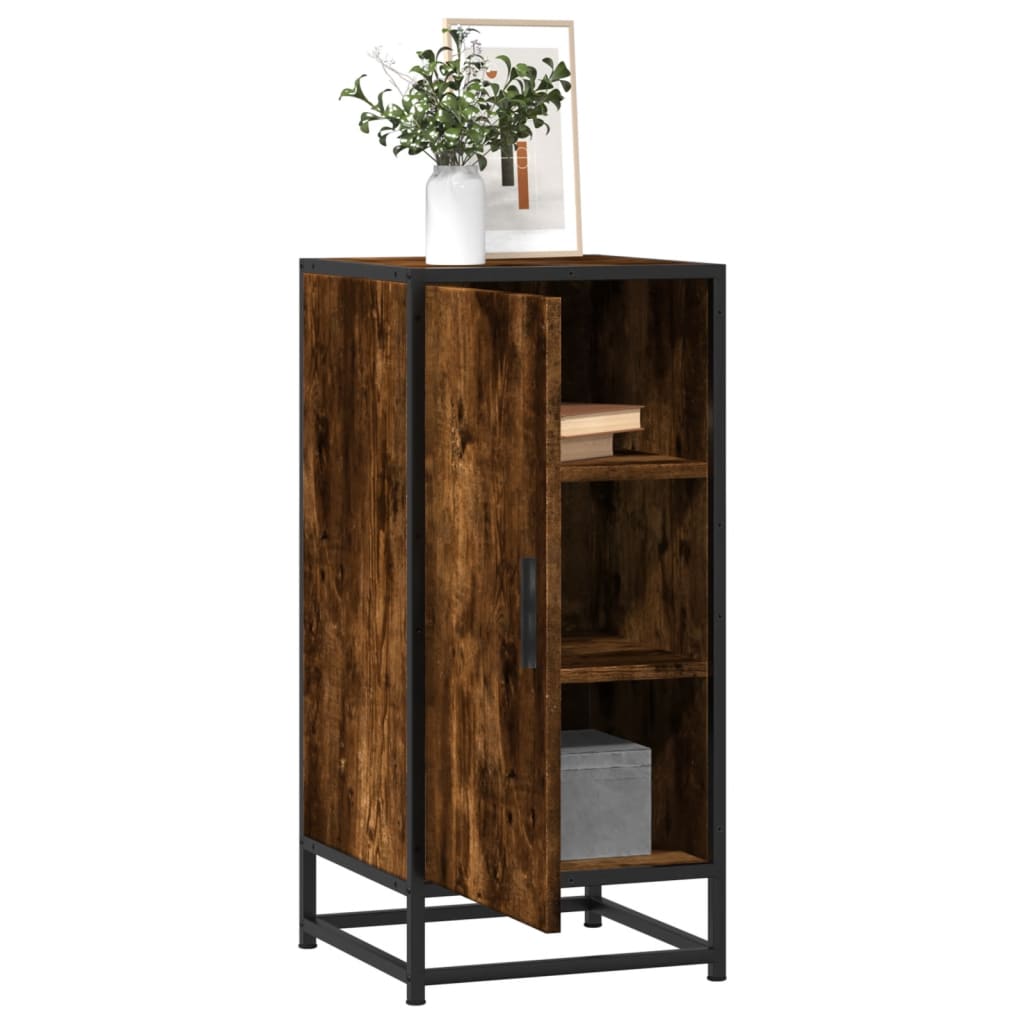 vidaXL Ραφιέρα Καπνιστή Δρυς 35,5x35x76 εκ. Επεξ. Ξύλο + Μέταλλο