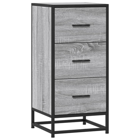 vidaXL Ραφιέρα Γκρι Sonoma 35,5x35x76 εκ. Επεξ. Ξύλο + Μέταλλο