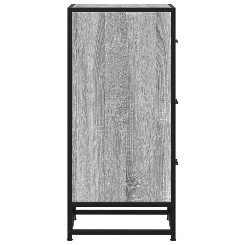 vidaXL Ραφιέρα Γκρι Sonoma 35,5x35x76 εκ. Επεξ. Ξύλο + Μέταλλο