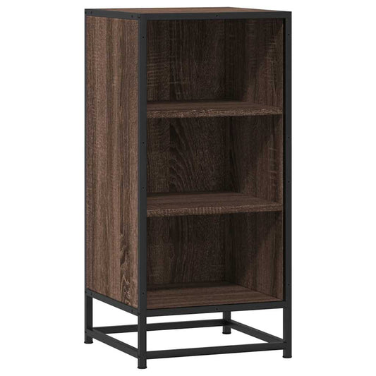 vidaXL Ραφιέρα Καφέ Δρυς 35,5x35x76 εκ. Επεξ. Ξύλο + Μέταλλο