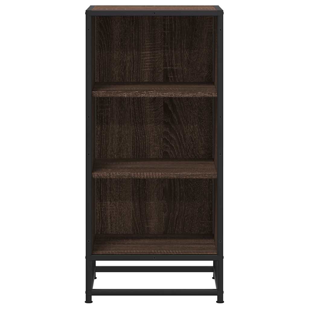 vidaXL Ραφιέρα Καφέ Δρυς 35,5x35x76 εκ. Επεξ. Ξύλο + Μέταλλο