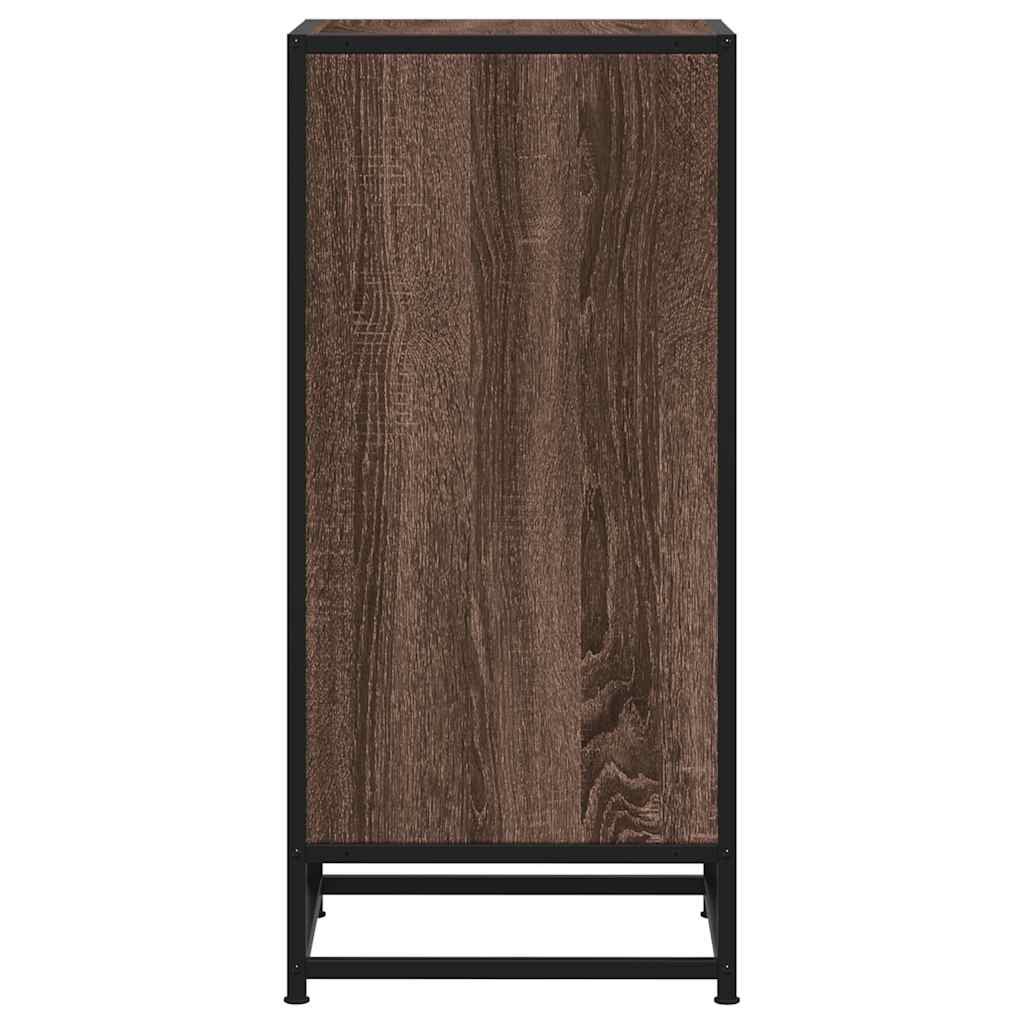 vidaXL Ραφιέρα Καφέ Δρυς 35,5x35x76 εκ. Επεξ. Ξύλο + Μέταλλο