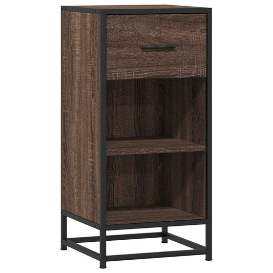 vidaXL Ραφιέρα Καφέ Δρυς 35,5x35x76 εκ. Επεξ. Ξύλο + Μέταλλο