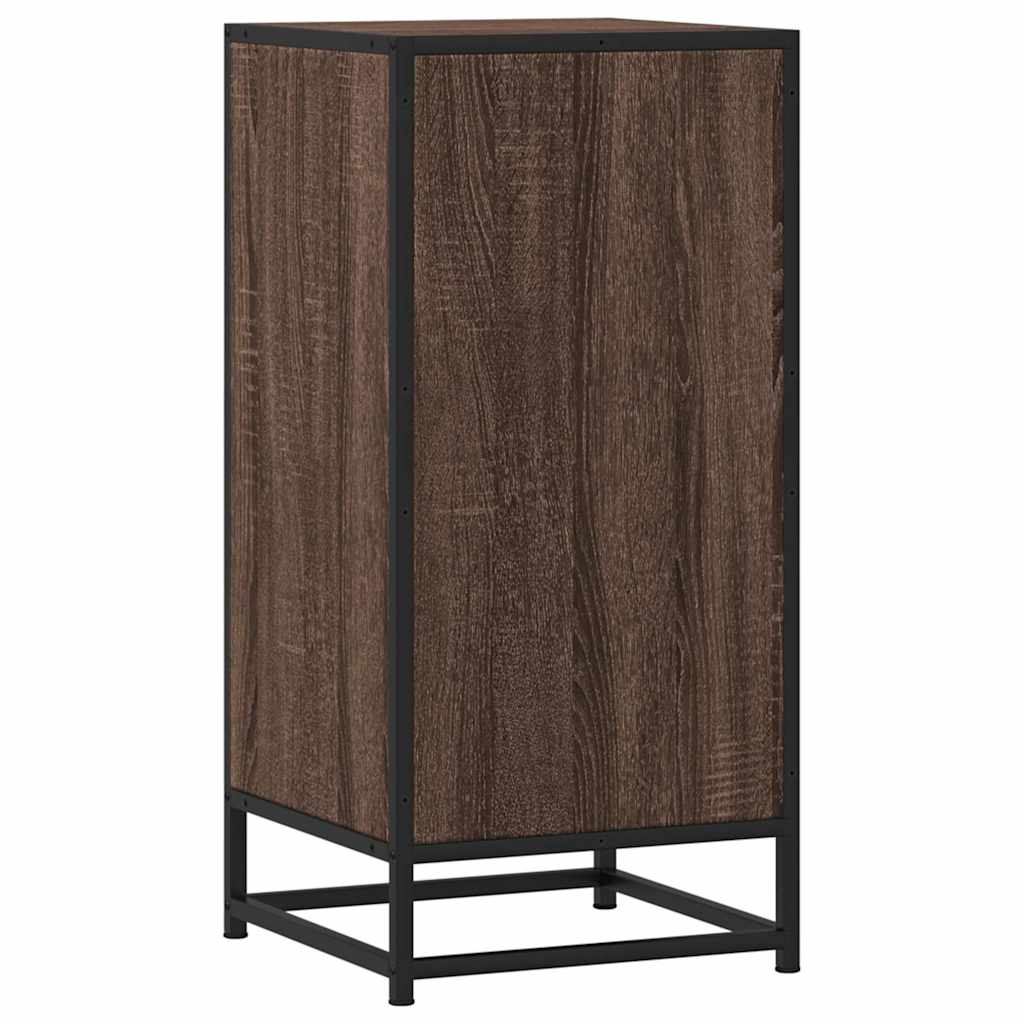 vidaXL Ραφιέρα Καφέ Δρυς 35,5x35x76 εκ. Επεξ. Ξύλο + Μέταλλο