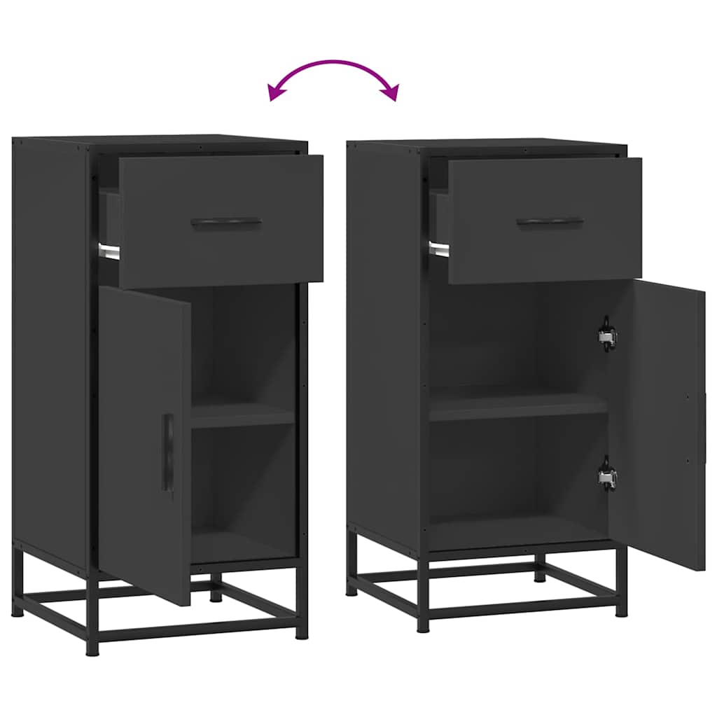 vidaXL Ραφιέρα Καφέ Δρυς 35,5x35x76 εκ. Επεξ. Ξύλο + Μέταλλο