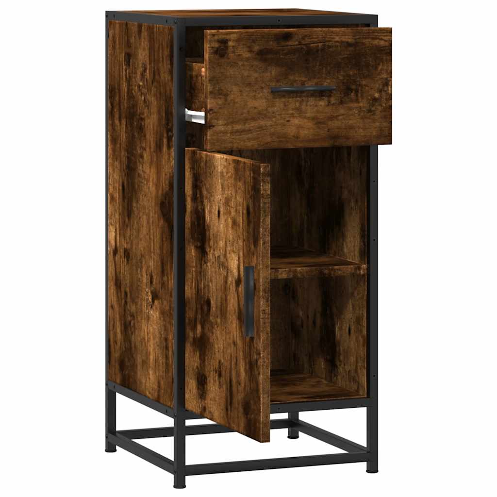 vidaXL Ραφιέρα Καπνιστή Δρυς 35,5x35x76 εκ. Επεξ. Ξύλο + Μέταλλο