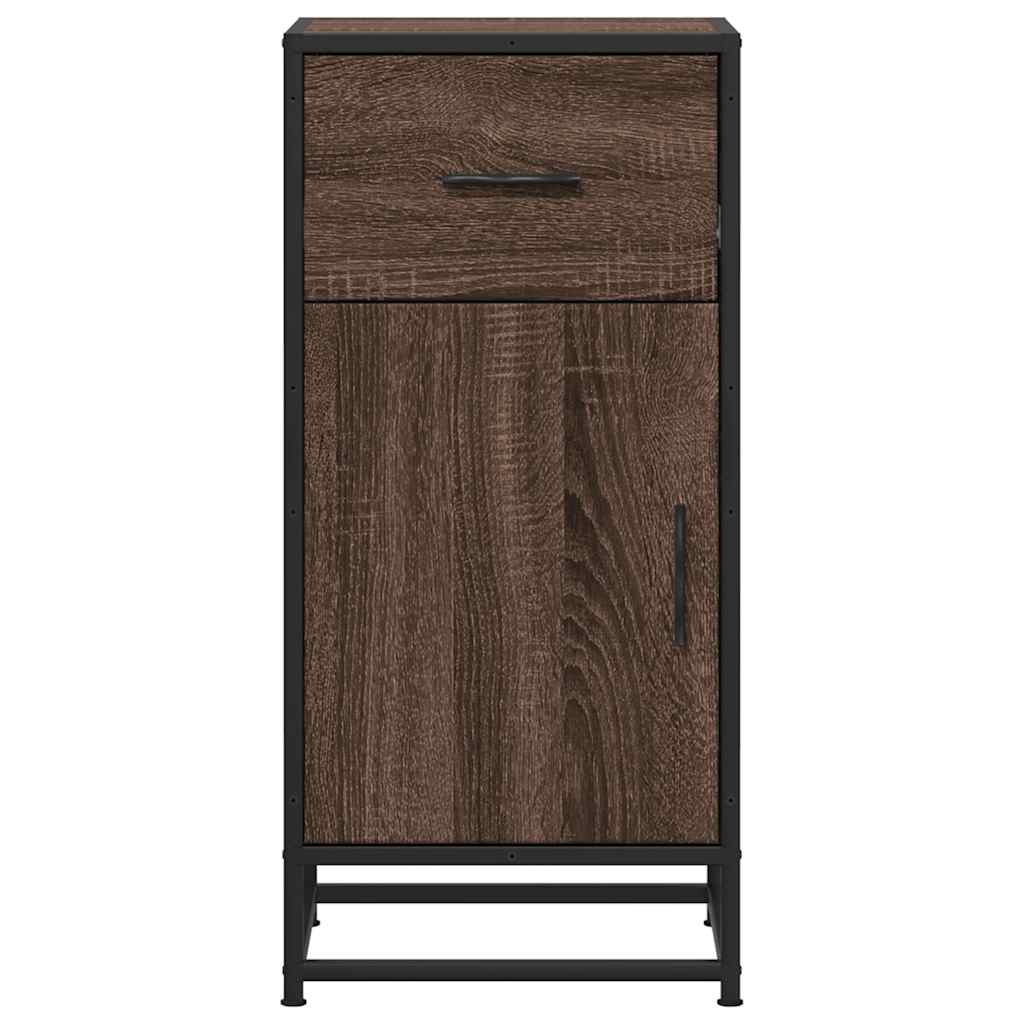 vidaXL Ραφιέρα Καφέ Δρυς 35,5x35x76 εκ. Επεξ. Ξύλο + Μέταλλο