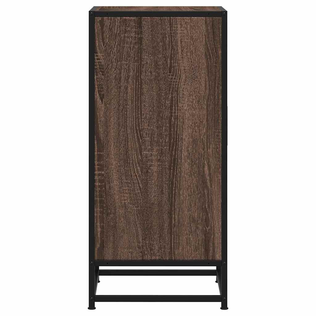 vidaXL Ραφιέρα Καφέ Δρυς 35,5x35x76 εκ. Επεξ. Ξύλο + Μέταλλο