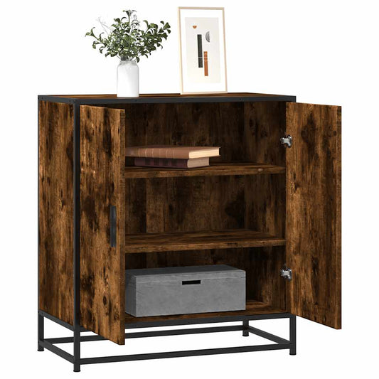 vidaXL Sideboard Καπνιστή βελανιδιά Κατασκευασμένο ξύλο και μέταλλο