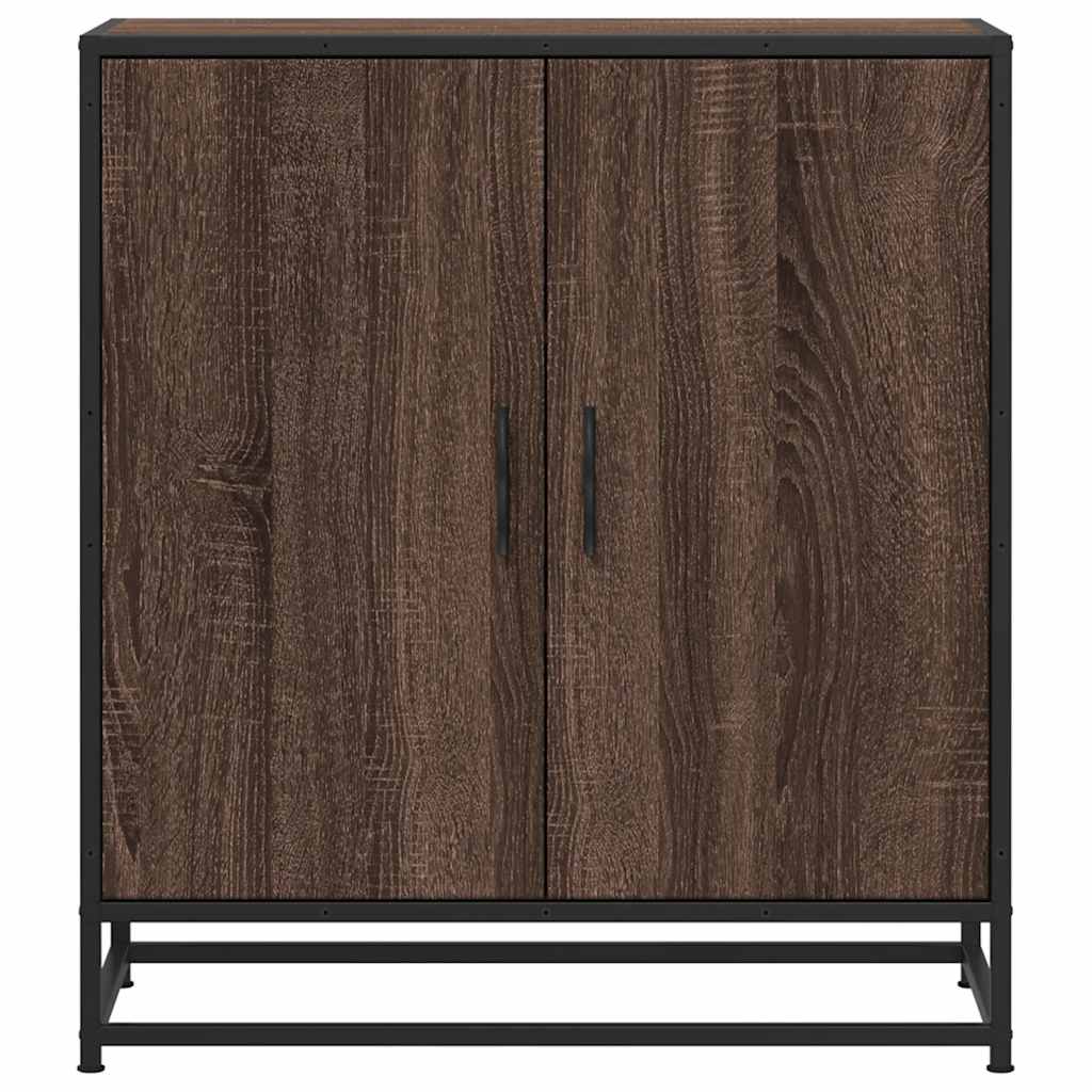 vidaXL Sideboard καφέ δρυς 68x35x76 cm Κατασκευασμένο ξύλο και μέταλλο