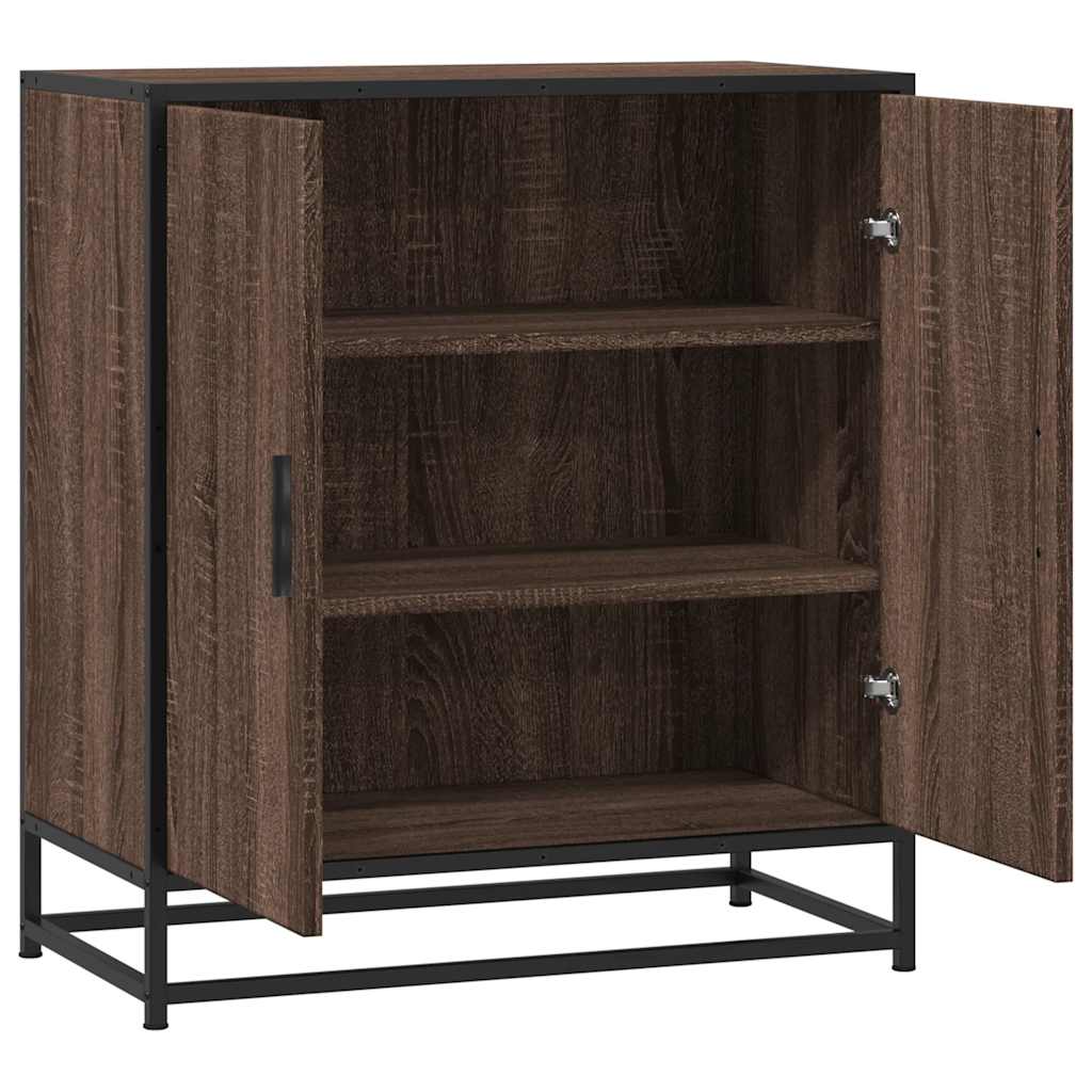vidaXL Sideboard καφέ δρυς 68x35x76 cm Κατασκευασμένο ξύλο και μέταλλο