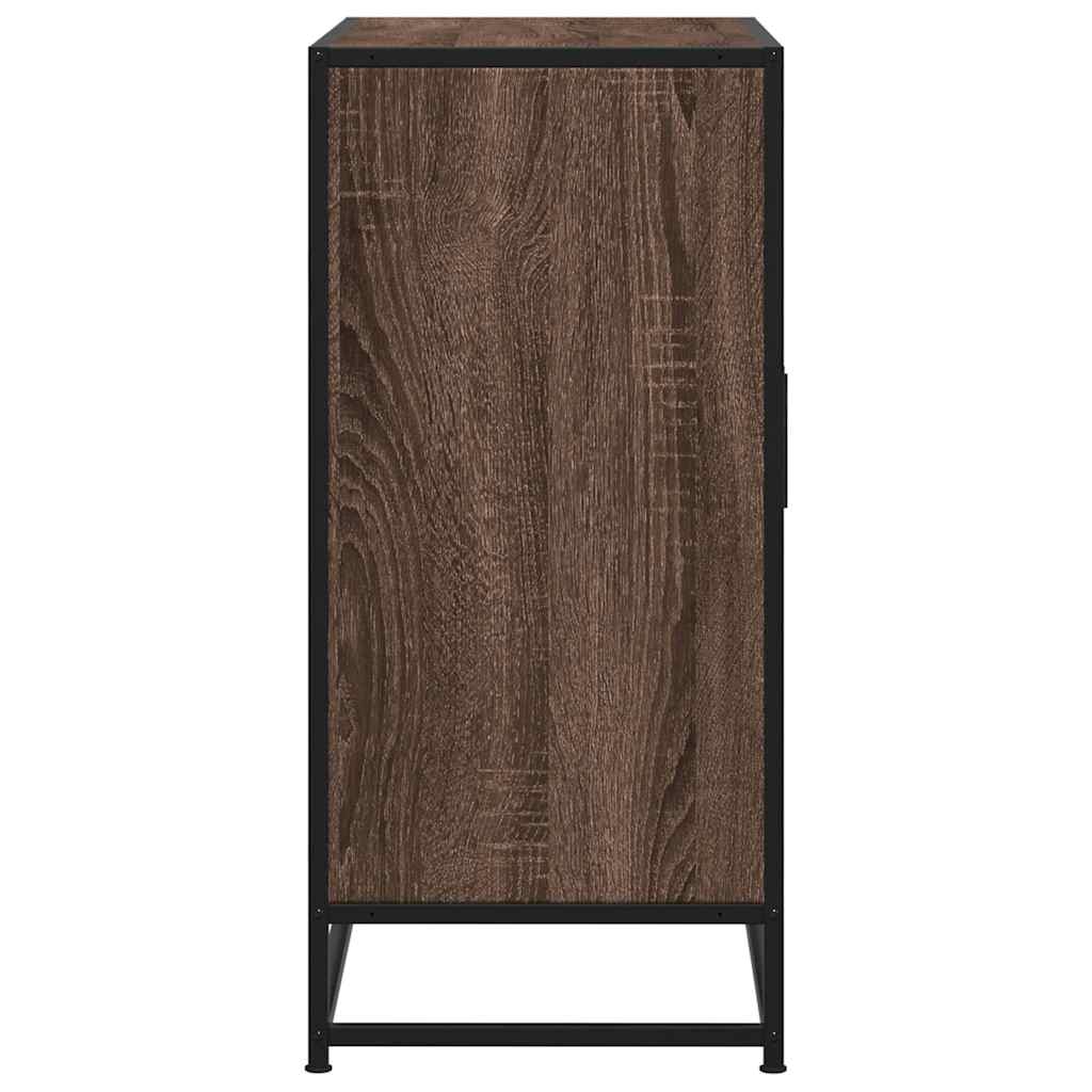vidaXL Sideboard καφέ δρυς 68x35x76 cm Κατασκευασμένο ξύλο και μέταλλο