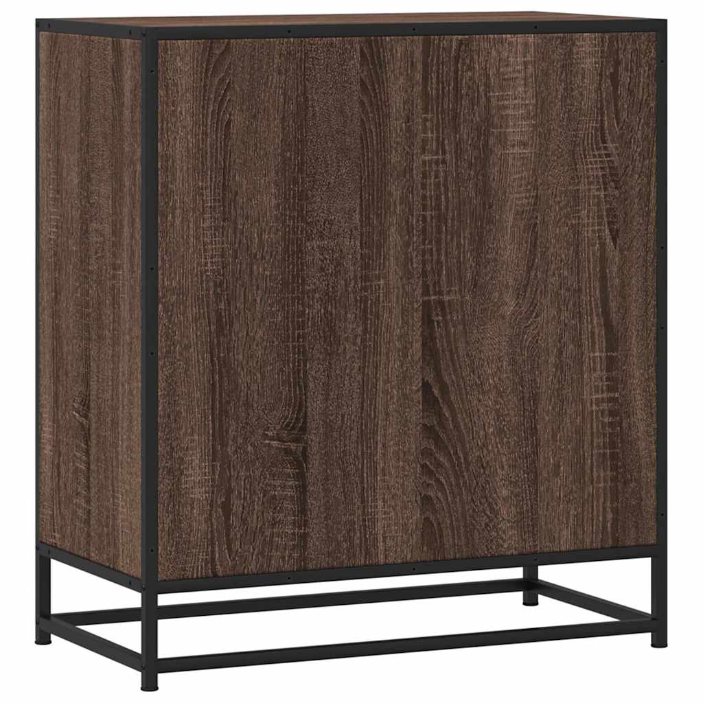 vidaXL Sideboard καφέ δρυς 68x35x76 cm Κατασκευασμένο ξύλο και μέταλλο