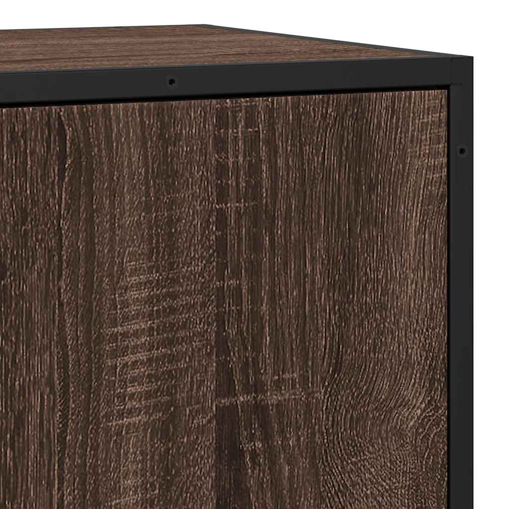 vidaXL Sideboard καφέ δρυς 68x35x76 cm Κατασκευασμένο ξύλο και μέταλλο