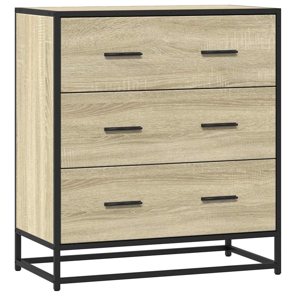 vidaXL Sideboard Sonoma Oak 68x35x76cm Κατασκευασμένο ξύλο και μέταλλο