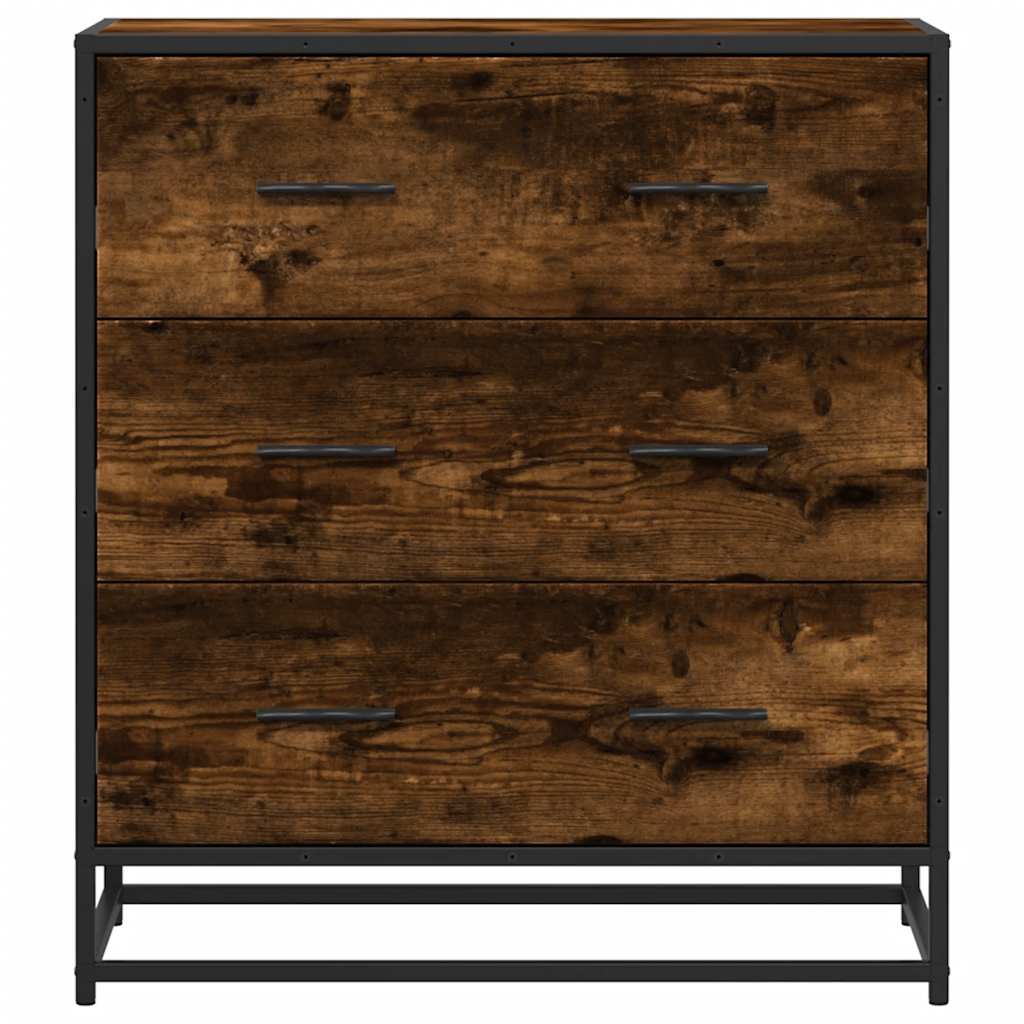 vidaXL Sideboard Καπνιστή βελανιδιά Κατασκευασμένο ξύλο και μέταλλο