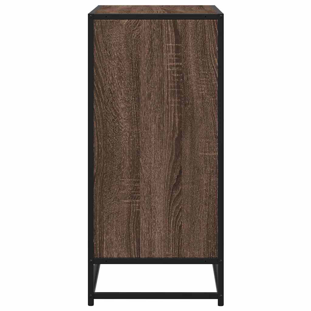 vidaXL Sideboard καφέ δρυς 68x35x76 cm Κατασκευασμένο ξύλο και μέταλλο