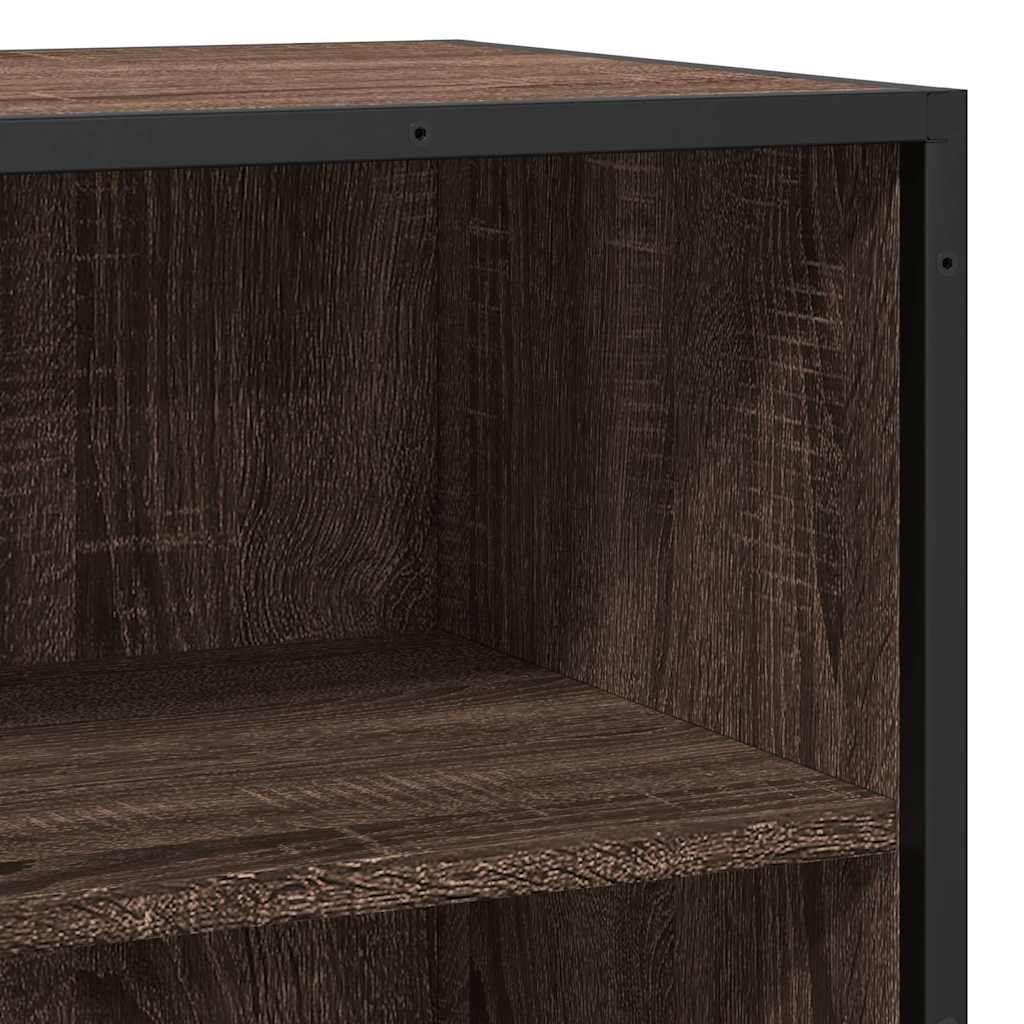 vidaXL Sideboard καφέ δρυς 68x35x76 cm Κατασκευασμένο ξύλο και μέταλλο