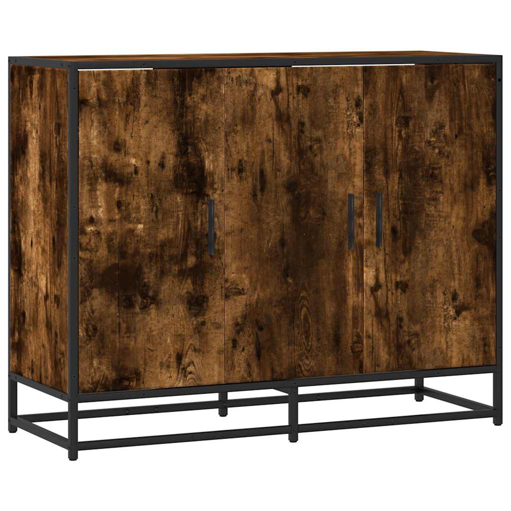 vidaXL Sideboard Καπνιστή δρυς 94x35x76 cm Κατασκευασμένο ξύλο