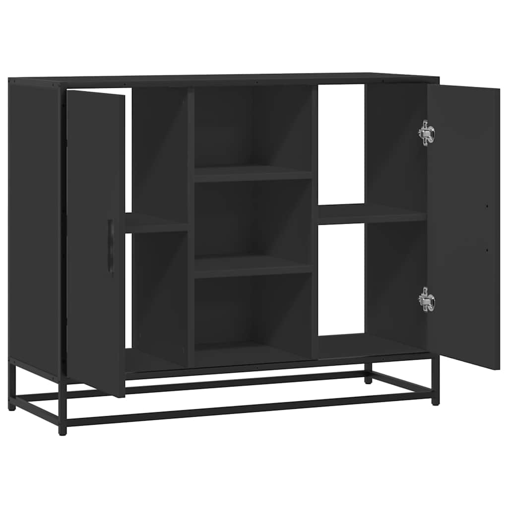 vidaXL Μπουφές Μαύρος 92x35x76 εκ. από Επεξεργασμένο Ξύλο