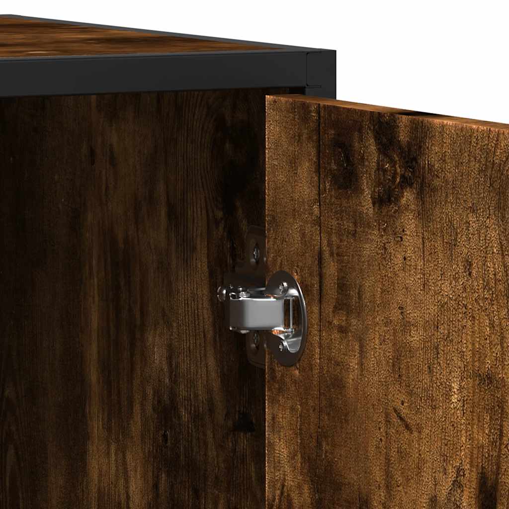 vidaXL Sideboard Καπνιστή δρυς 92x35x76 cm Κατασκευασμένο ξύλο