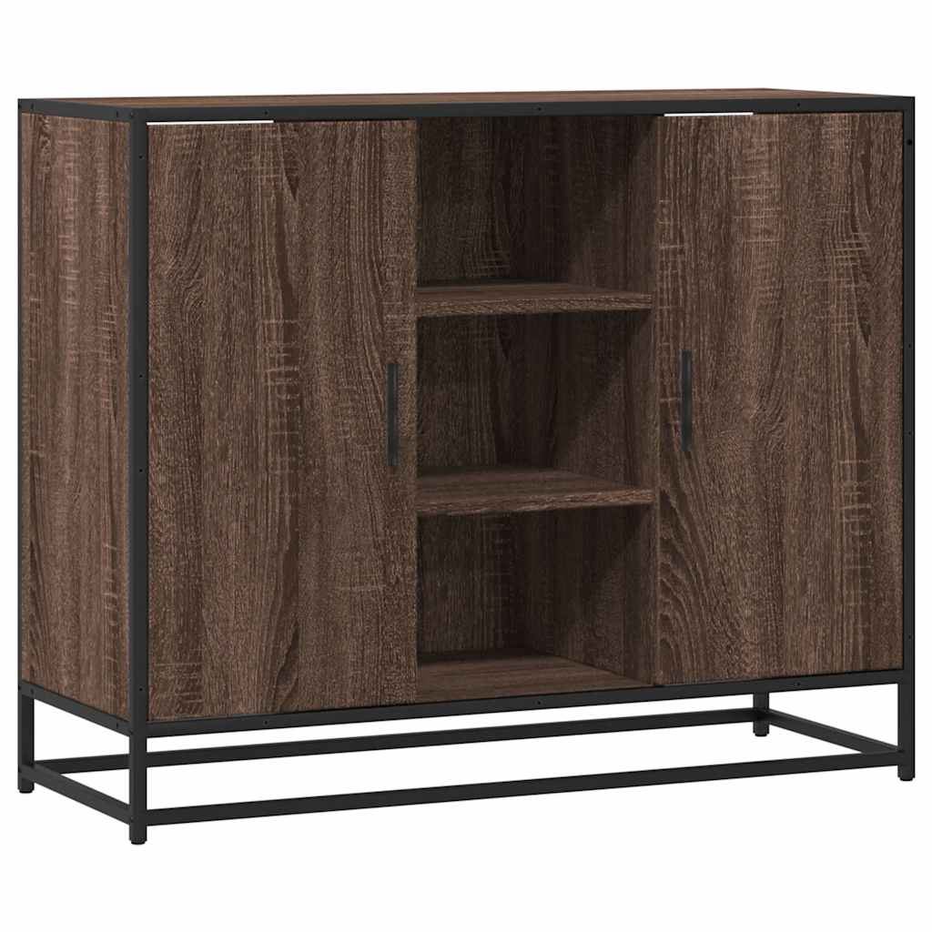 vidaXL Sideboard καφέ δρυς 92x35x76 cm Ξύλινο μηχανουργικό ξύλο