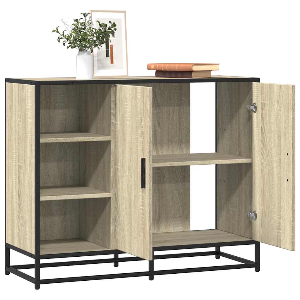 vidaXL Sideboard Sonoma Oak 92x35x76 cm Κατασκευασμένο ξύλο