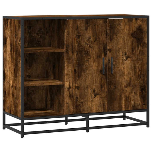 vidaXL Sideboard Καπνιστή δρυς 92x35x76 cm Κατασκευασμένο ξύλο
