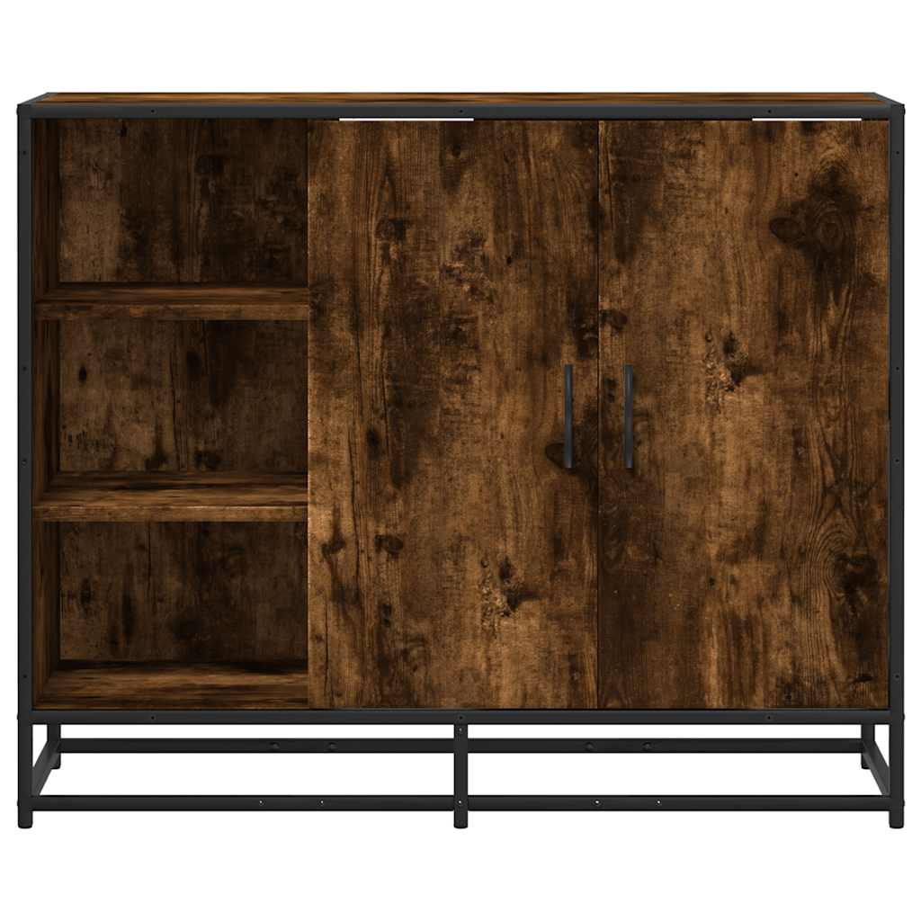 vidaXL Sideboard Καπνιστή δρυς 92x35x76 cm Κατασκευασμένο ξύλο