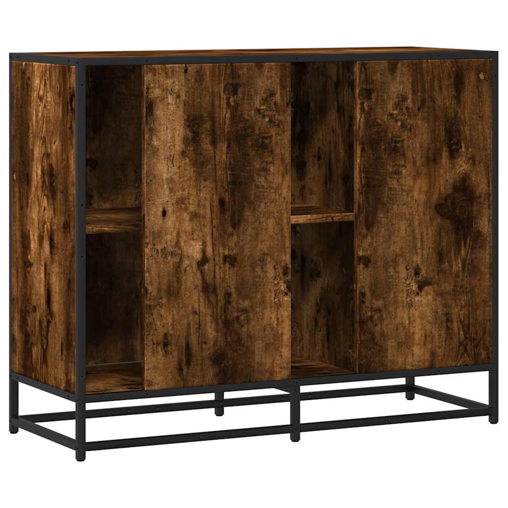 vidaXL Sideboard Καπνιστή δρυς 92x35x76 cm Κατασκευασμένο ξύλο