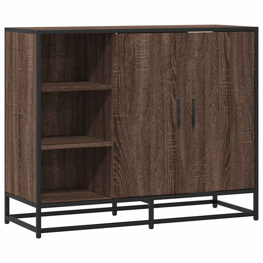 vidaXL Sideboard καφέ δρυς 92x35x76 cm Ξύλινο μηχανουργικό ξύλο