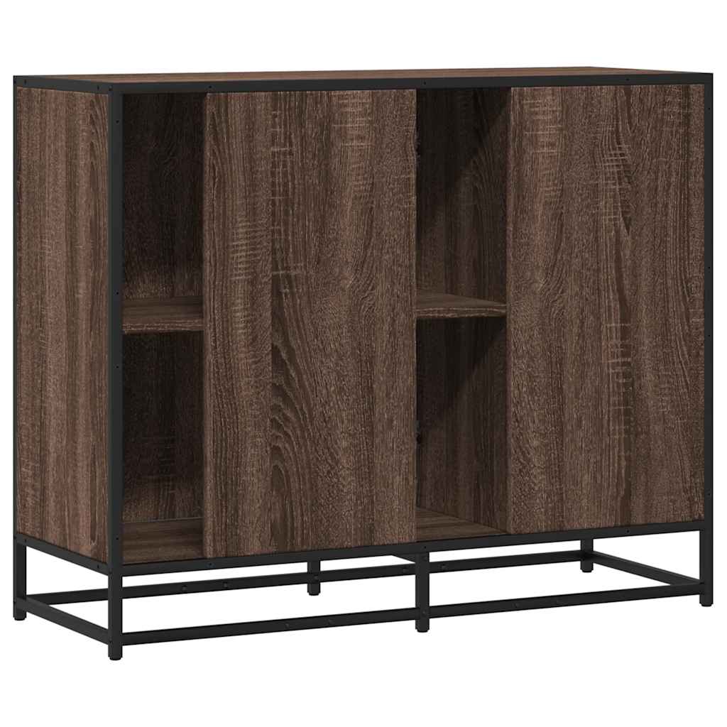 vidaXL Sideboard καφέ δρυς 92x35x76 cm Ξύλινο μηχανουργικό ξύλο