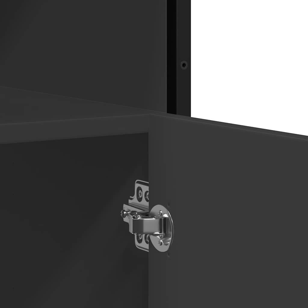 vidaXL Μπουφές Μαύρος 100x35x76 εκ. από Επεξεργασμένο Ξύλο