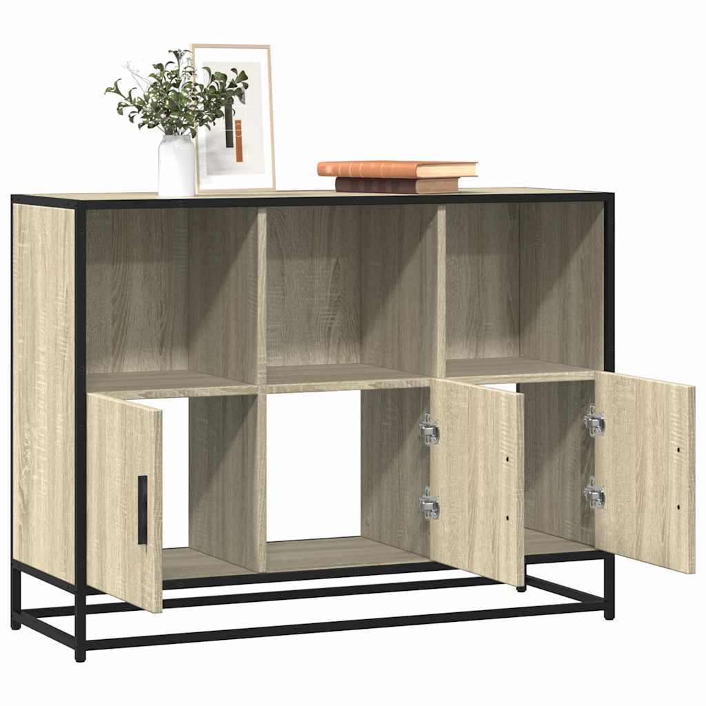 vidaXL Sideboard Sonoma Oak 100x35x76 cm Κατασκευασμένο ξύλο