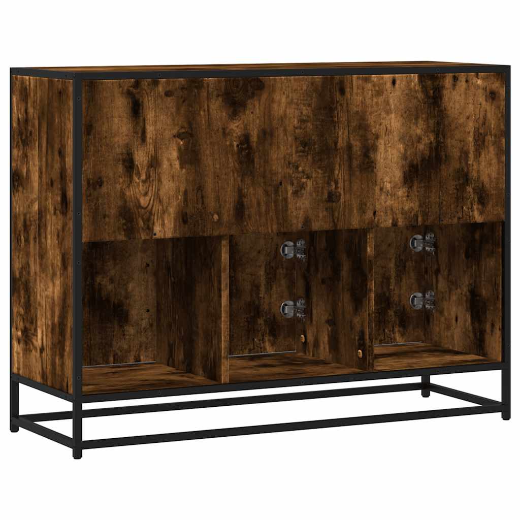 vidaXL Sideboard Καπνιστή δρυς 100x35x76 cm Κατασκευασμένο ξύλο