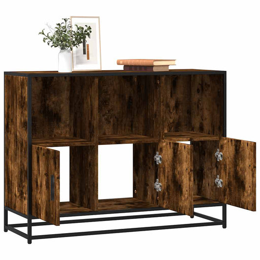 vidaXL Sideboard Καπνιστή δρυς 100x35x76 cm Κατασκευασμένο ξύλο