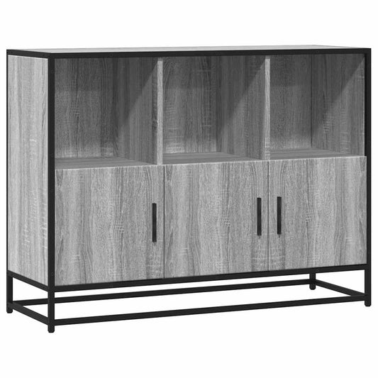 vidaXL Sideboard Γκρι Sonoma 100x35x76 cm Ξύλινο μηχανουργικό ξύλο