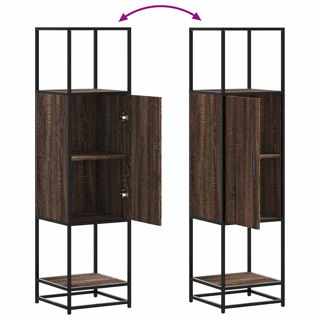 vidaXL Highboard καφέ δρυς Κατασκευασμένο ξύλο και μέταλλο