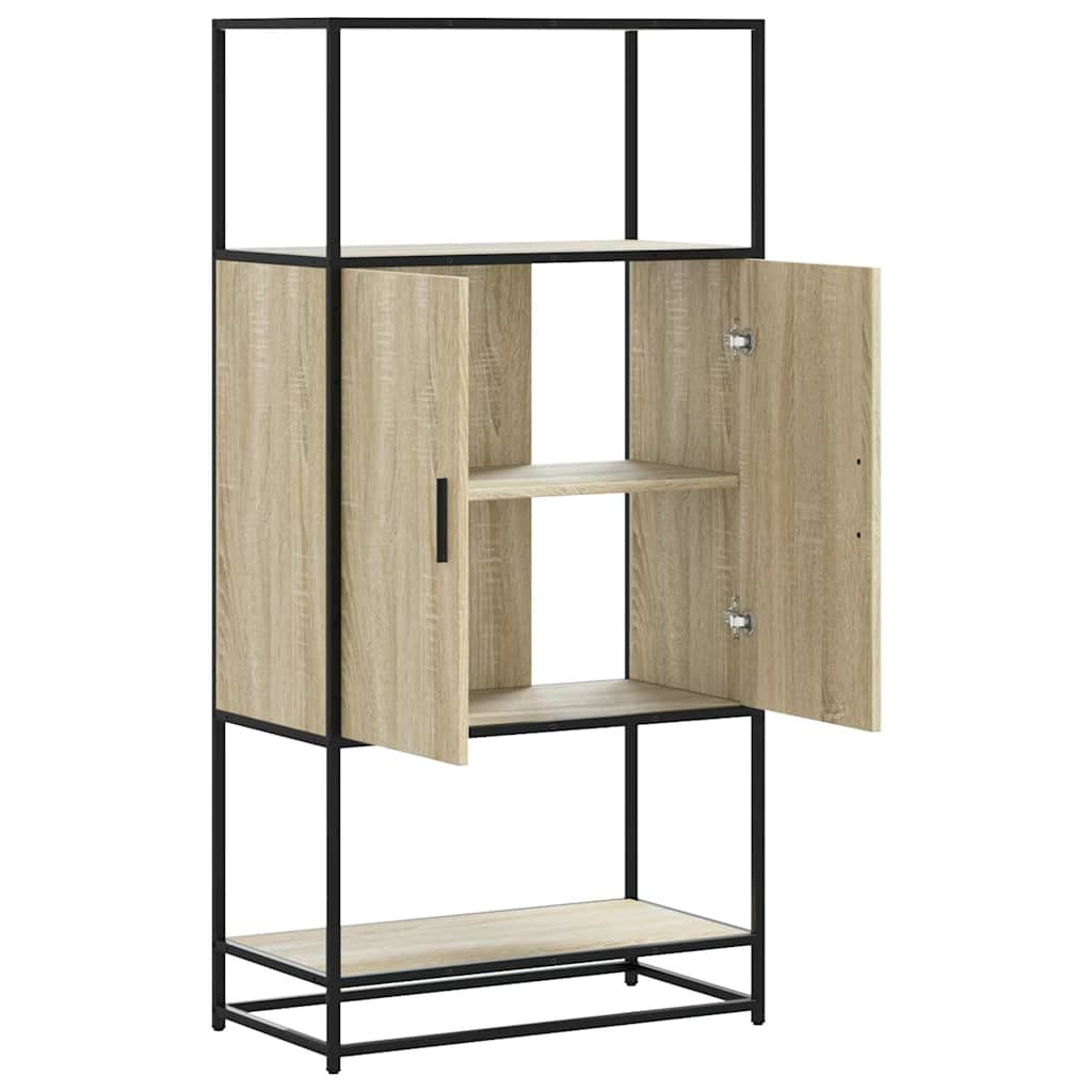 vidaXL Highboard Δρυς sonoma 68x35x139 cm Επεξεργασμένο ξύλο μέταλλο