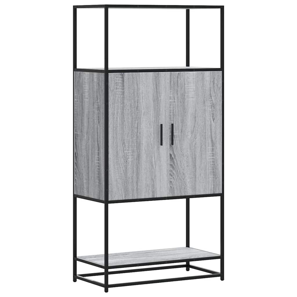 vidaXL Highboard Grey Sonoma Κατασκευασμένο ξύλο και μέταλλο