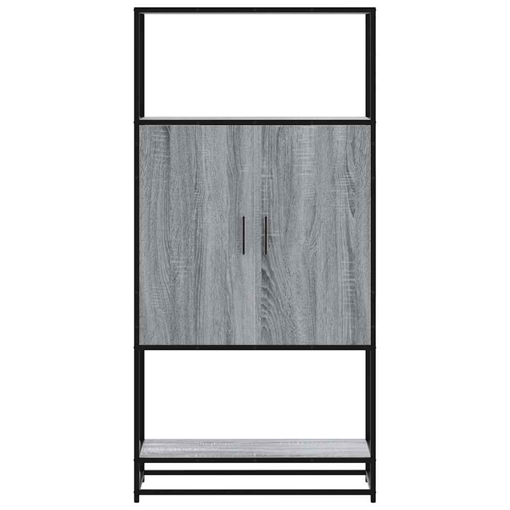 vidaXL Highboard Grey Sonoma Κατασκευασμένο ξύλο και μέταλλο