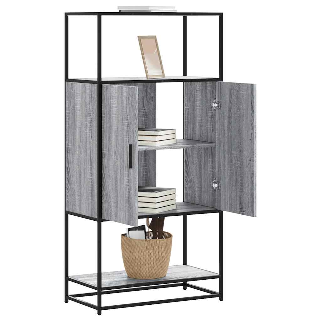 vidaXL Highboard Grey Sonoma Κατασκευασμένο ξύλο και μέταλλο